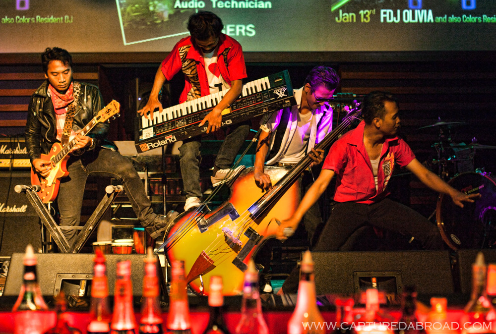 Rockabilly band at Colors - Surabaya, Java