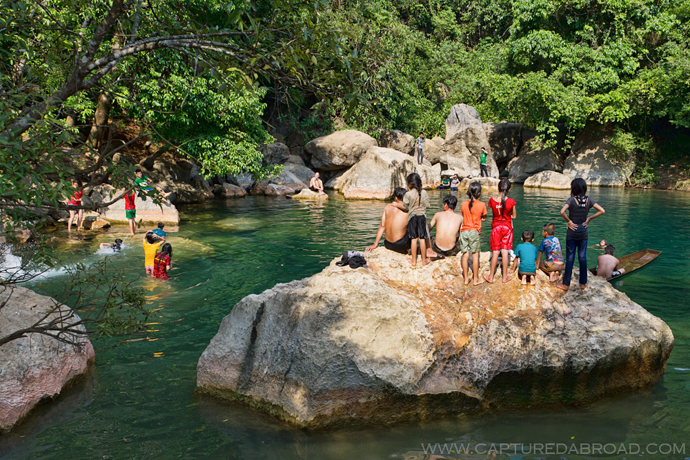 Cool Spring at Bo Houay Namgen on the "Thakhek loop"