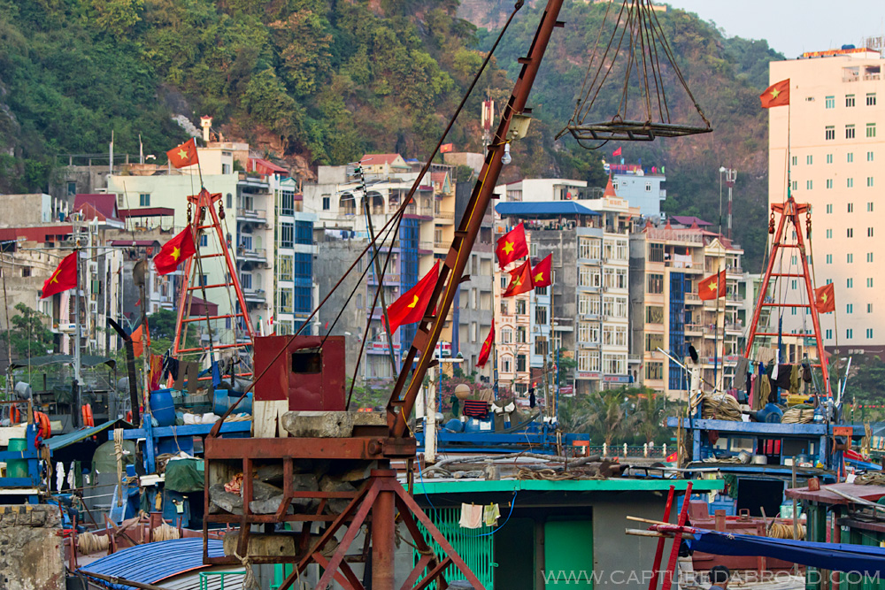 Vietnam flags, Cat Ba island