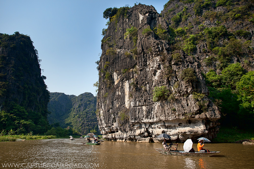 Boating down Tam Coc in Ninh Binh