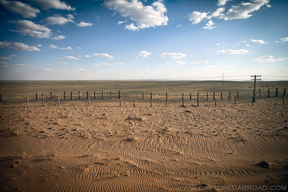 Gobi desert from the Trans Mongolian railway