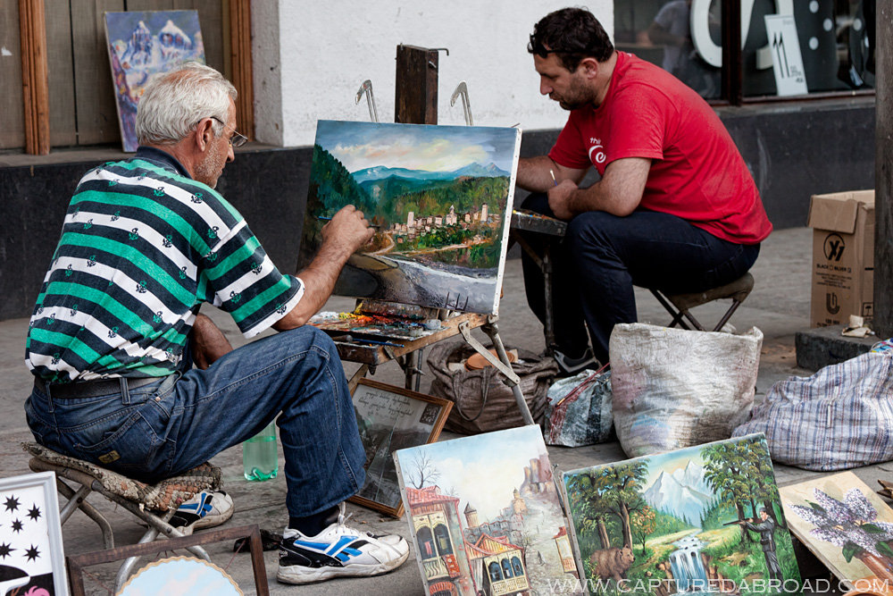 Street painting in the capital, Tibilisi